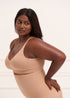 UNDERNEAT Padded All Day Bra - Lightly Padded Wireless T Shirt Bra with Full Coverage - Beige