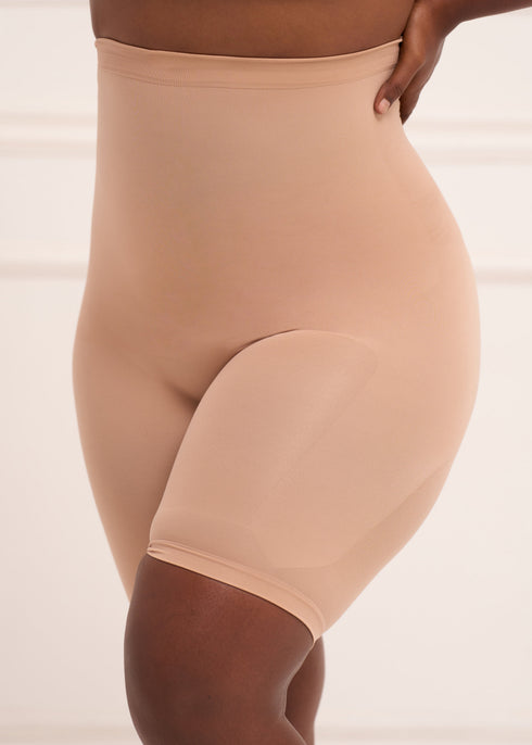 UNDERNEAT High Waist Tummy Tucker Shorts - Beige