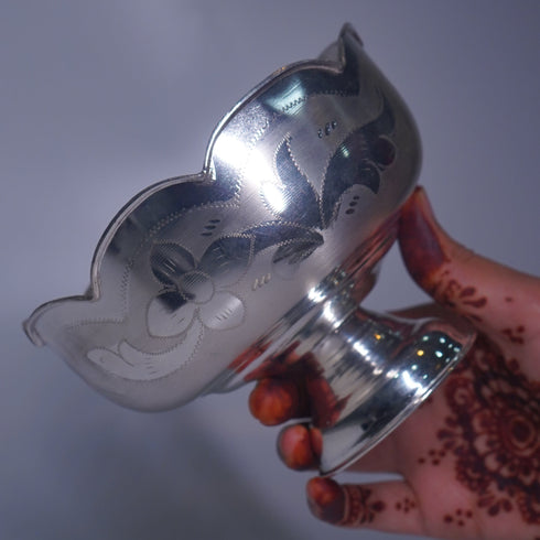 Pure Silver Bowl With Stand Base 129g