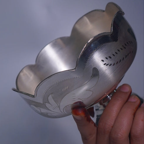 Pure Silver Bowl With Stand Base 129g
