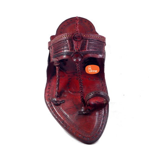 Vhaanfootwear Red Kolhapuri Chappal For Men