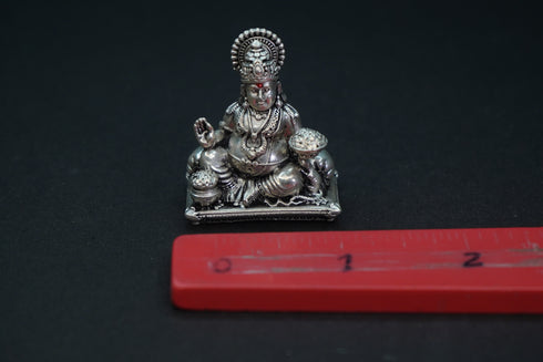 Pure Silver Antique Kubera 61.36G Idol By Mahita Collections