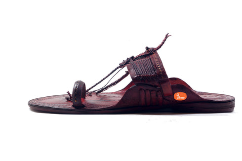 Vhaanfootwear Red Kolhapuri Chappal For Men