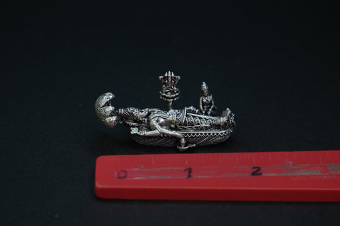 Pure Silver Antique Anantha Padmanabha Swamy With Laxmi Small 40.45G By Mahita Collections