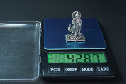 Pure Silver Antique Muragan Idol Standing 42.84G By Mahita Collections