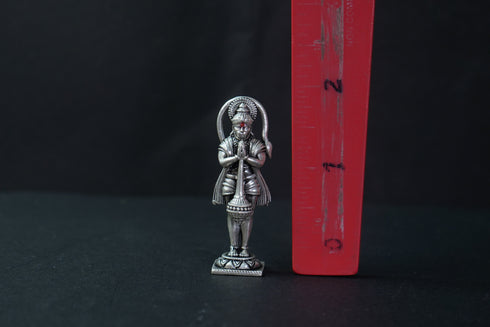 Pure Silver Antique Bhakt Hanuman Murti 32.24G Idol By Mahita Collections