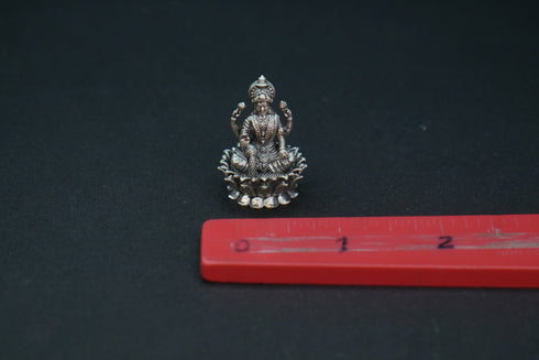 Pure Silver Antique Padmam Lakshmi Sitting On Lotus 30G By Mahita Collections