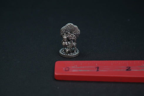 Pure Silver Antique Kamadhenu Small Idol 13.80G By Mahita Collections