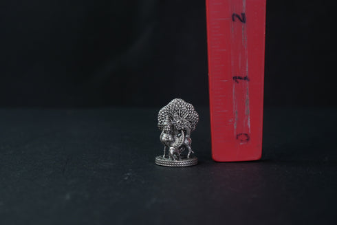 Pure Silver Antique Kamadhenu Small Idol 13.80G By Mahita Collections