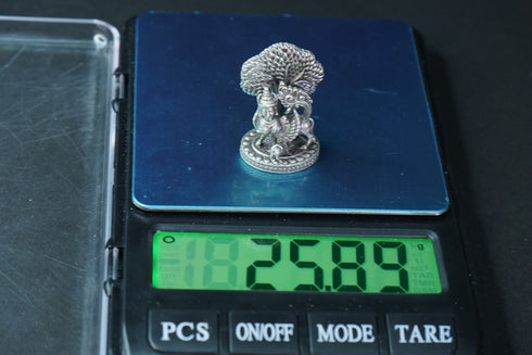 Pure Silver Antique Kamadhenu Idol 25.54G By Mahita Collections