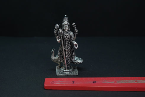 Pure Silver Antique Kartike/Murugan Standing 66.64G By Mahita Collections