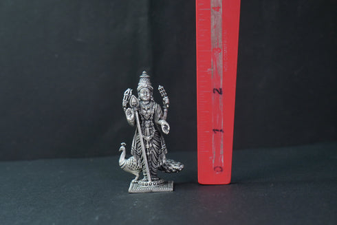 Pure Silver Antique Kartike/Murugan Standing 66.64G By Mahita Collections