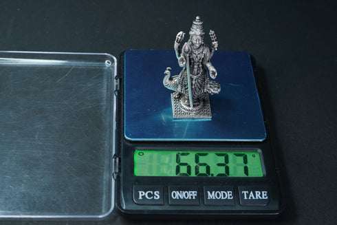 Pure Silver Antique Kartike/Murugan Standing 66.64G By Mahita Collections