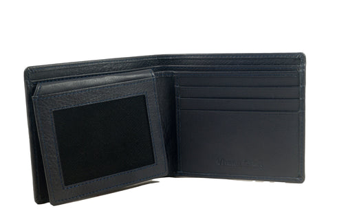 Vhaanfootwear Style Guardian Premium NAPPA Leather Wallet with RFID Protection for Men Blue