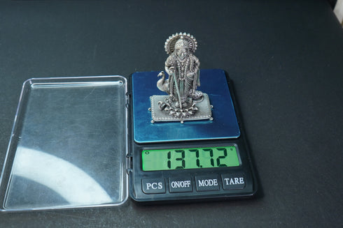 Pure Silver Antique Murugan Idol Standing 137.72G By Mahita Collections