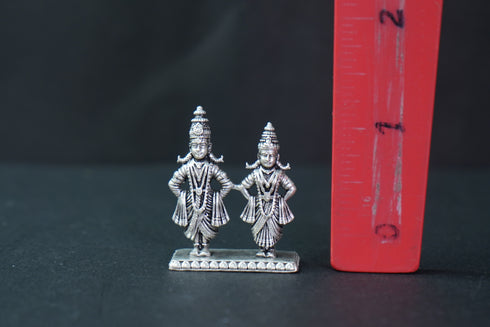 Pure Silver Antique Vittal Rukmini Idol 24.18G By Mahita Collections