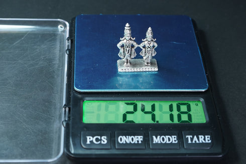 Pure Silver Antique Vittal Rukmini Idol 24.18G By Mahita Collections