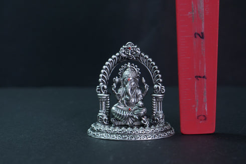 Pure Silver Antique Arch Ganesh - 2D - 59.42G By Mahita Collections