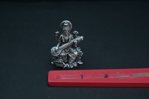 Pure Silver Antique Sarawathi Idol 59.40G By Mahita Collections