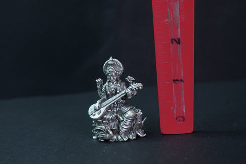 Pure Silver Antique Sarawathi Idol 59.40G By Mahita Collections