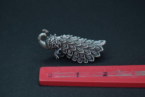 Pure Silver Antique Peacock 32.54G By Mahita Collections