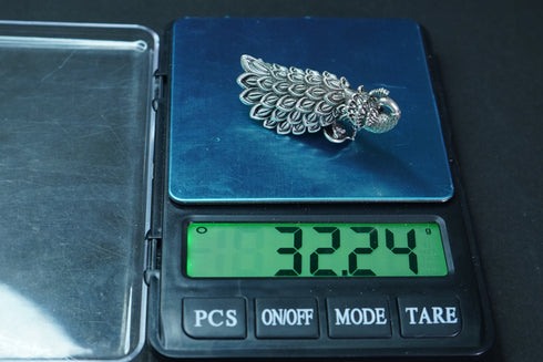 Pure Silver Antique Peacock 32.54G By Mahita Collections