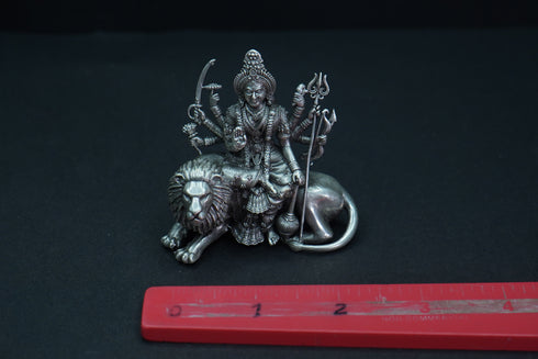 Pure Silver Antique Durgadevi Sitting 88.32G By Mahita Collections