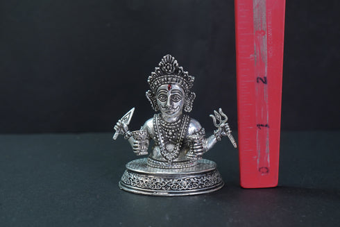 Pure Silver Antique Nakoda Bhairav Idol 160.2G By Mahita Collections