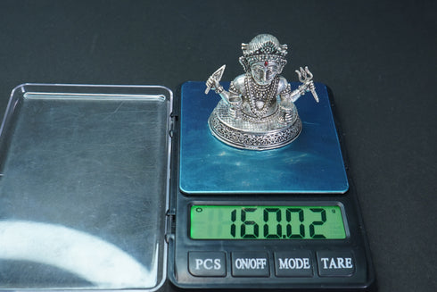 Pure Silver Antique Nakoda Bhairav Idol 160.2G By Mahita Collections