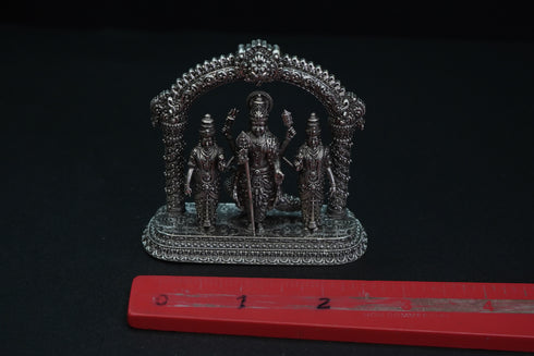 Pure Silver Antique Murugan Family 130.04G By Mahita Collections