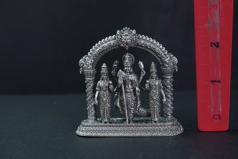 Pure Silver Antique Murugan Family 130.04G By Mahita Collections