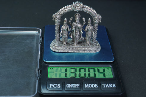 Pure Silver Antique Murugan Family 130.04G By Mahita Collections