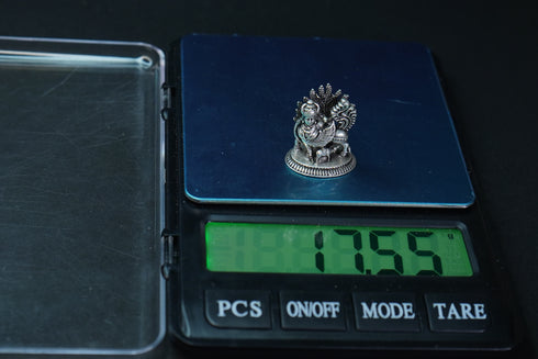 Pure Silver Antique Kamadenu With Tree 17.71G By Mahita Collections