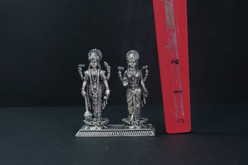 Pure Silver Antique Laxmi Naryan Standing 103.55G By Mahita Collections
