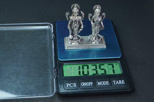 Pure Silver Antique Laxmi Naryan Standing 103.55G By Mahita Collections