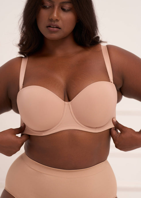 UNDERNEAT All Day Hold Strapless Bra - Beige