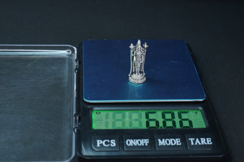 Pure Silver Antique Danda Balaji Small 6.86G By Mahita Collections