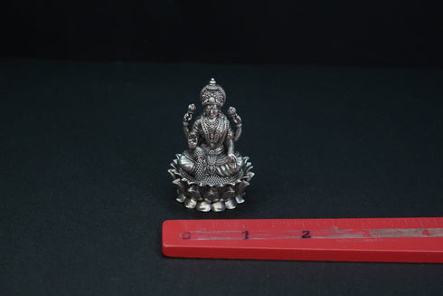 Pure Silver Antique Lotus Laxmi 61.51G By Mahita Collections