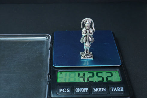 Pure Silver Antique Bhakt Hanuman 41.49G By Mahita Collections