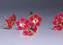Pure Silver Enamel Red Color Flowers 18G (Pack Of 10)