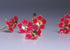 Pure Silver Enamel Red Color Flowers 18G (Pack Of 10)