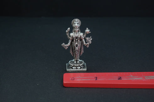 Pure Silver Antique Dhanvanthri Idol Standing 39.33G By Mahita Collections