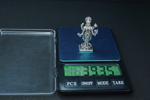 Pure Silver Antique Dhanvanthri Idol Standing 39.33G By Mahita Collections