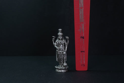 Pure Silver Antique Sathyanarayana Swamy Standing 44.35G By Mahita Collections
