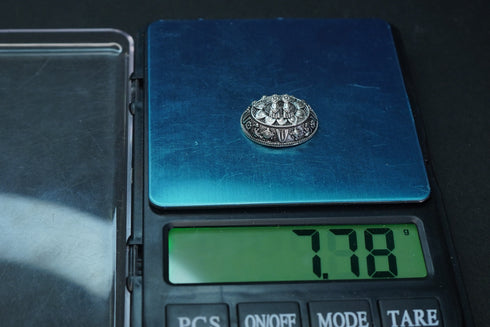 Pure Silver Antique 3D Balaji Charan Paduka 7.78G By Mahita Collections