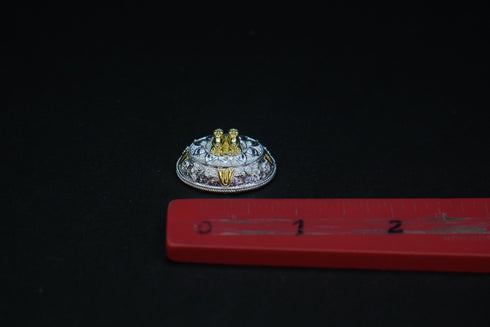 Pure Silver Antique Balaji Charan Paduka 6.46 G By Mahita Collections