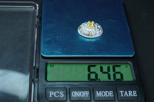 Pure Silver Antique Balaji Charan Paduka 6.46 G By Mahita Collections