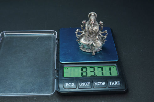 Pure Silver Antique Varahi Devi Sitting On Lotus Big 83.71G By Mahita Collections
