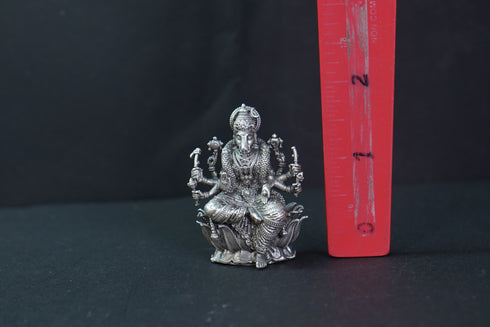 Pure Silver Antique Varahi Devi Sitting On Lotus Small 55.345G By Mahita Collections