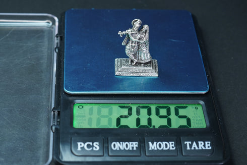 Pure Silver Antique Radha Krishna Standing 21.10G By Mahita Collections